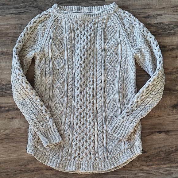 EUC L.L. Bean Signature Cotton Fisherman Tunic Sweater - Picture 2 of 8